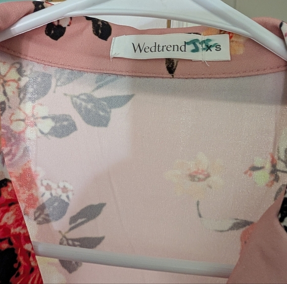 Dusty Rose Chic Floral Midi Dress - Picture 3 of 3